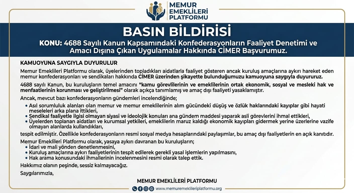 “Konfederasyonlar Asli Görevlerini Unuttu”