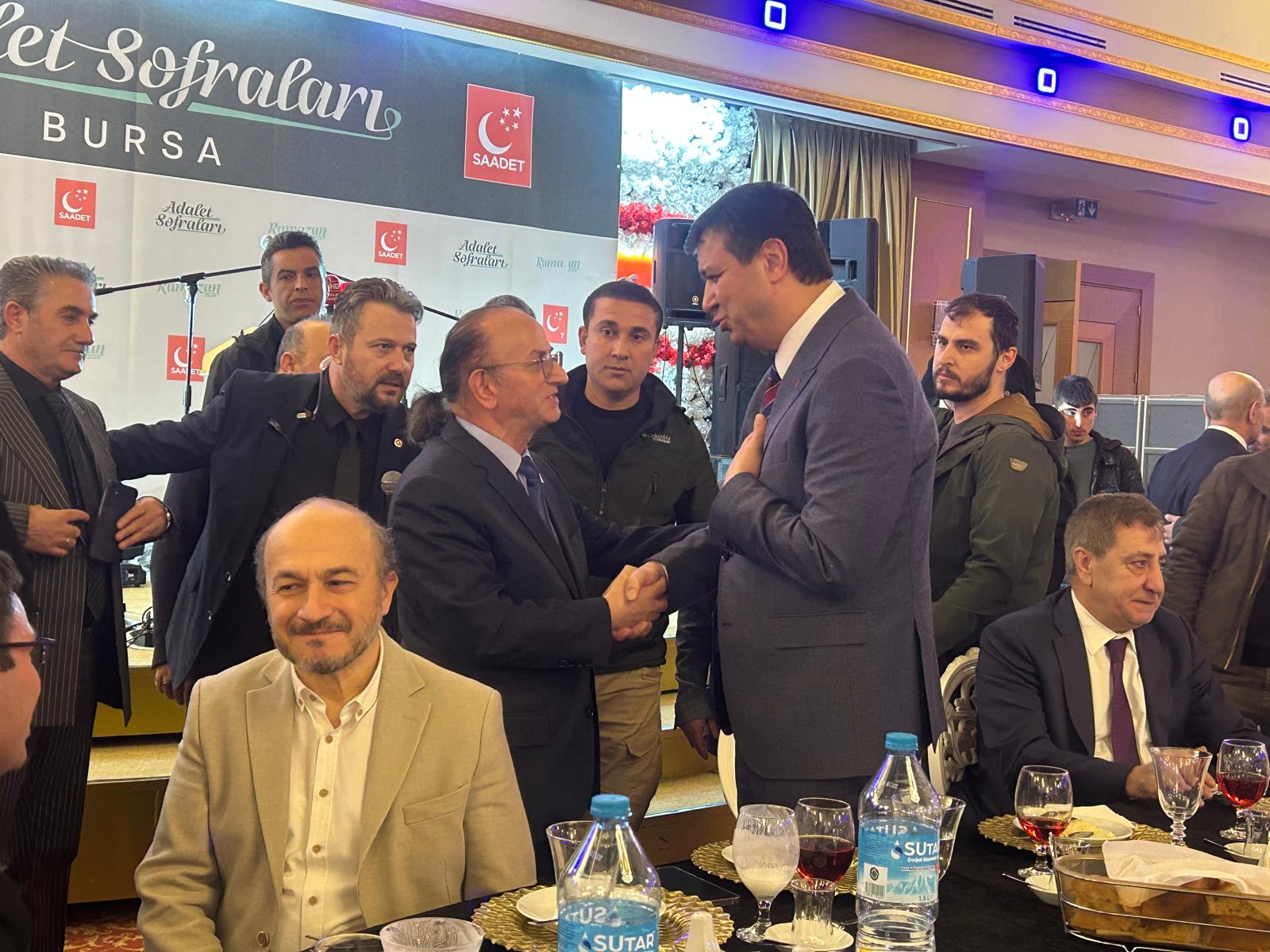 Millet Partisi Bursa İl Başkanı Akyıldız, Saadet Partisi’nin İftar Programına Katıldı