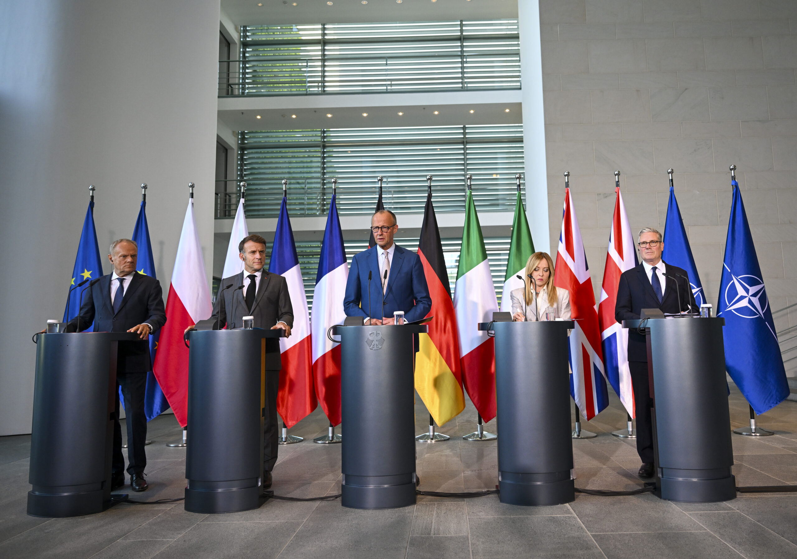 E5 Liderleri Berlin’de NATO Zirvesi Öncesi Toplandı