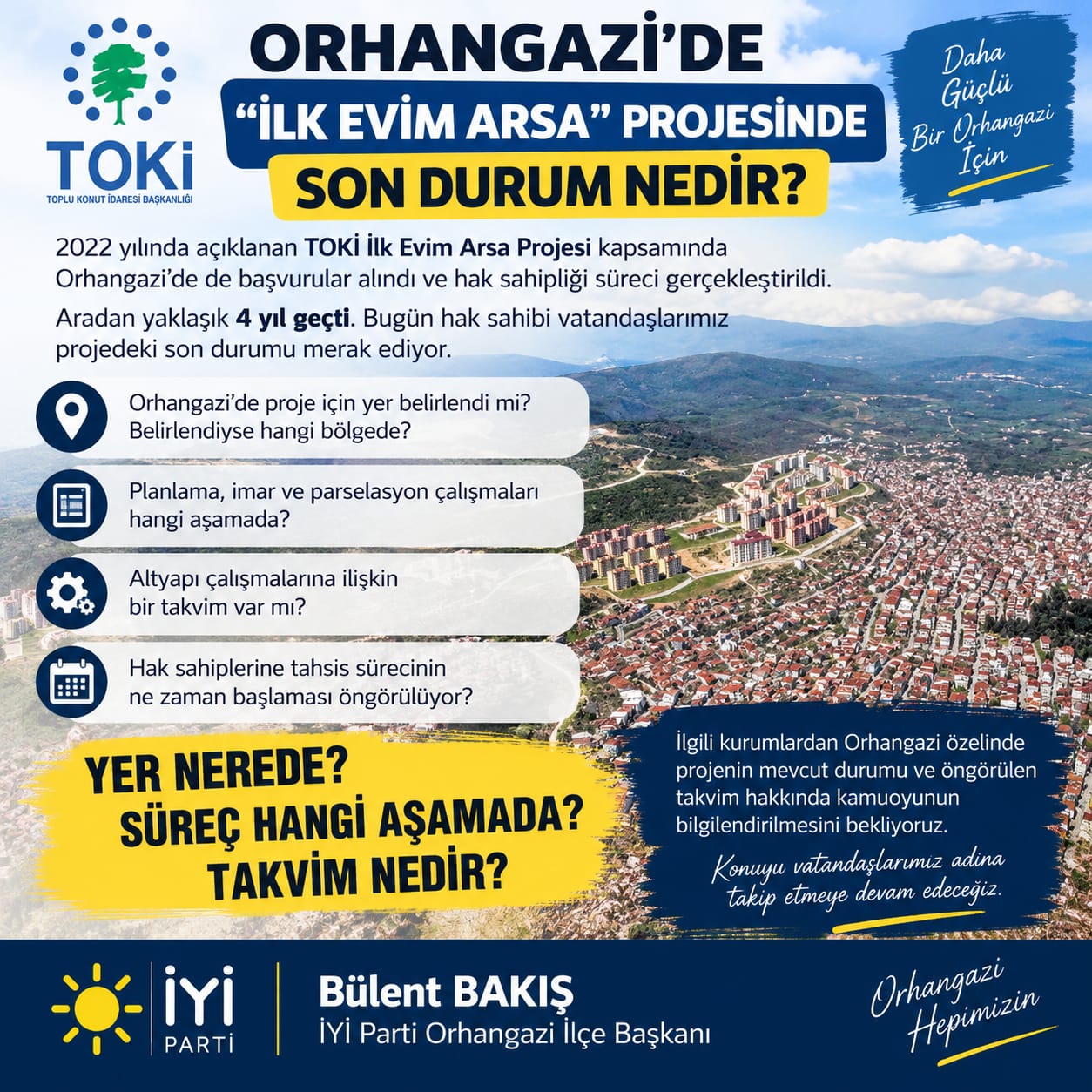 Orhangazi’de “İlk Evim Arsa” projesinde 4 yıl geçti: Hak sahipleri yer ve takvim bekliyor