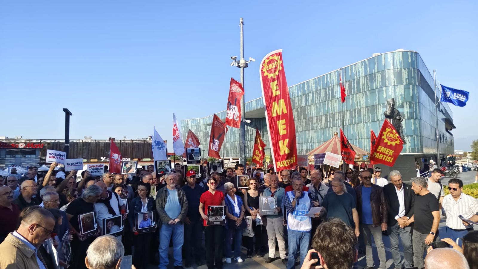 Eğitim Sen Bursa Şube Başkanı Derviş Erdem: “10 Ekim’i unutmadık, unutturmayacağız”