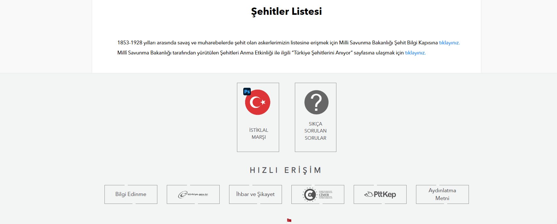 MSB şehit bilgi kapısı e-Devletten erişime açıldı